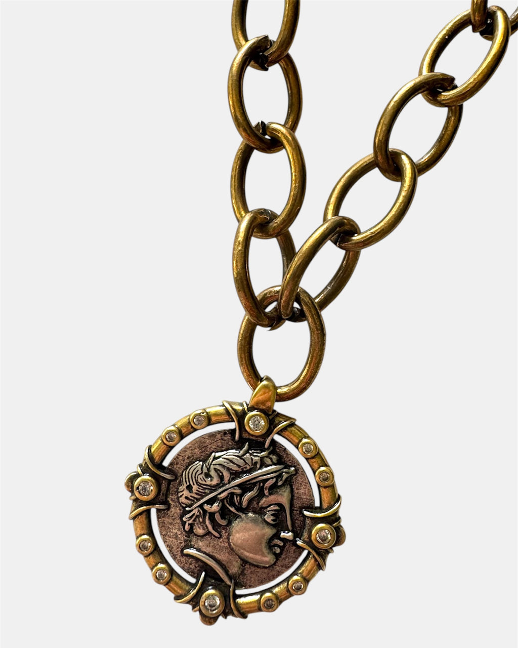 Γυναικείο Κολιέ με Αλυσίδα και Διακοσμητικό Νόμισμα