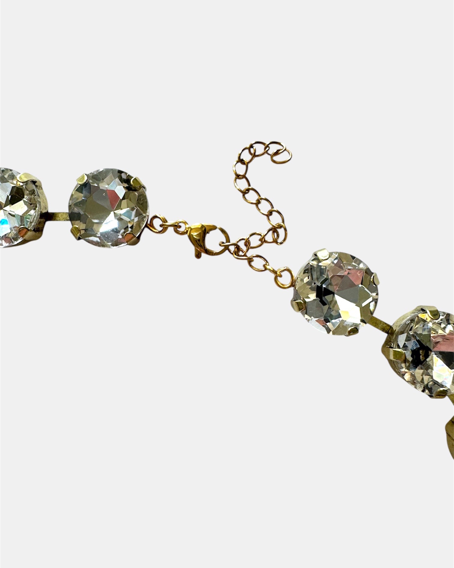 Χρυσό Κολιέ Με Λευκά Ζιργκόν