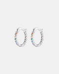 925 silver earrings with multicolor zircons