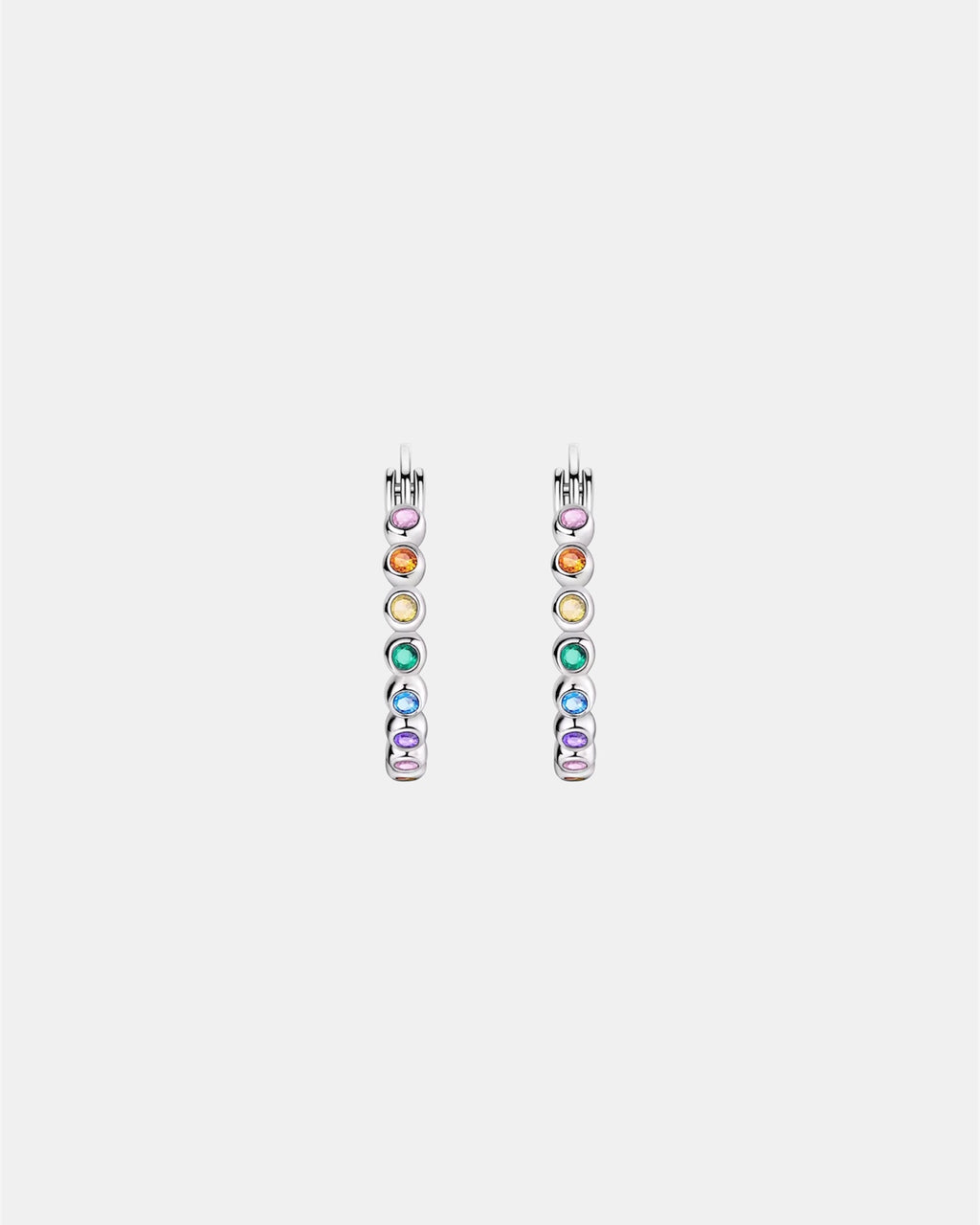 925 silver earrings with multicolor zircons