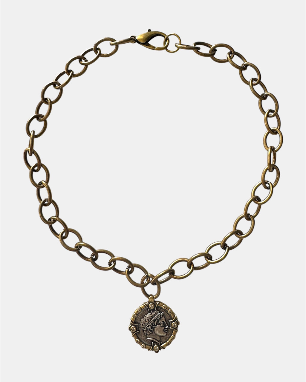 Γυναικείο Κολιέ με Αλυσίδα και Διακοσμητικό Νόμισμα