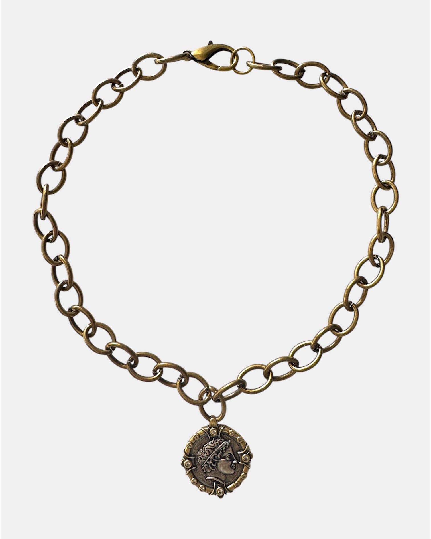 Γυναικείο Κολιέ με Αλυσίδα και Διακοσμητικό Νόμισμα