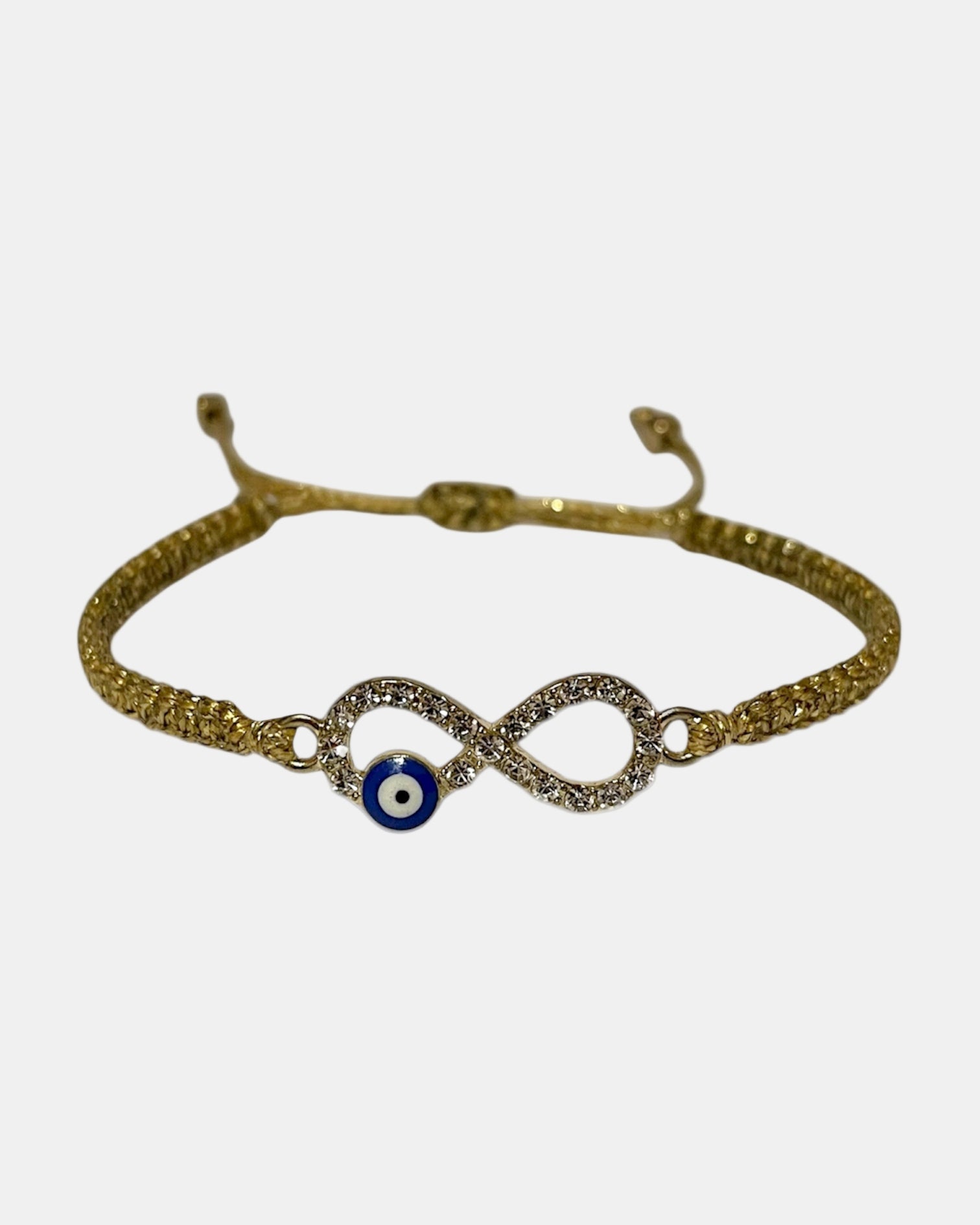 Μακραμέ Βραχιόλι Χρυσό με Στοιχείο το Άπειρο