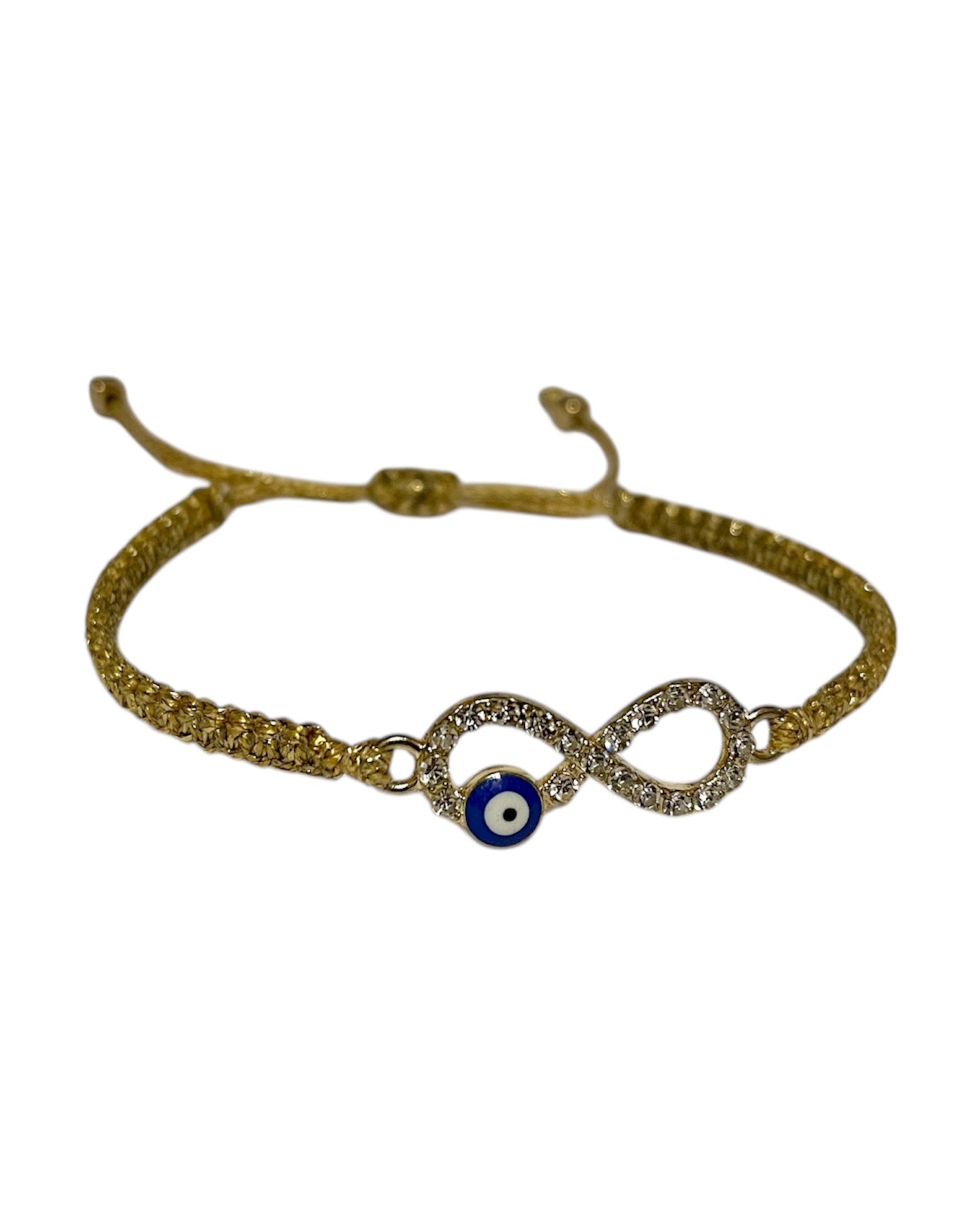 Μακραμέ Βραχιόλι Χρυσό με Στοιχείο το Άπειρο