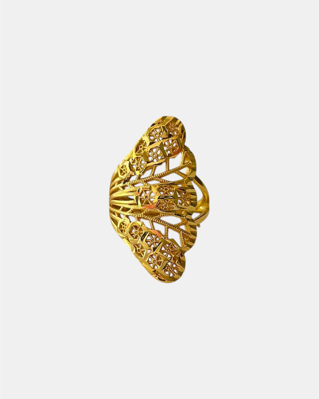 Gold adjustable open ring elegant minimalist jewelry design