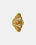 Gold adjustable open ring elegant minimalist jewelry design