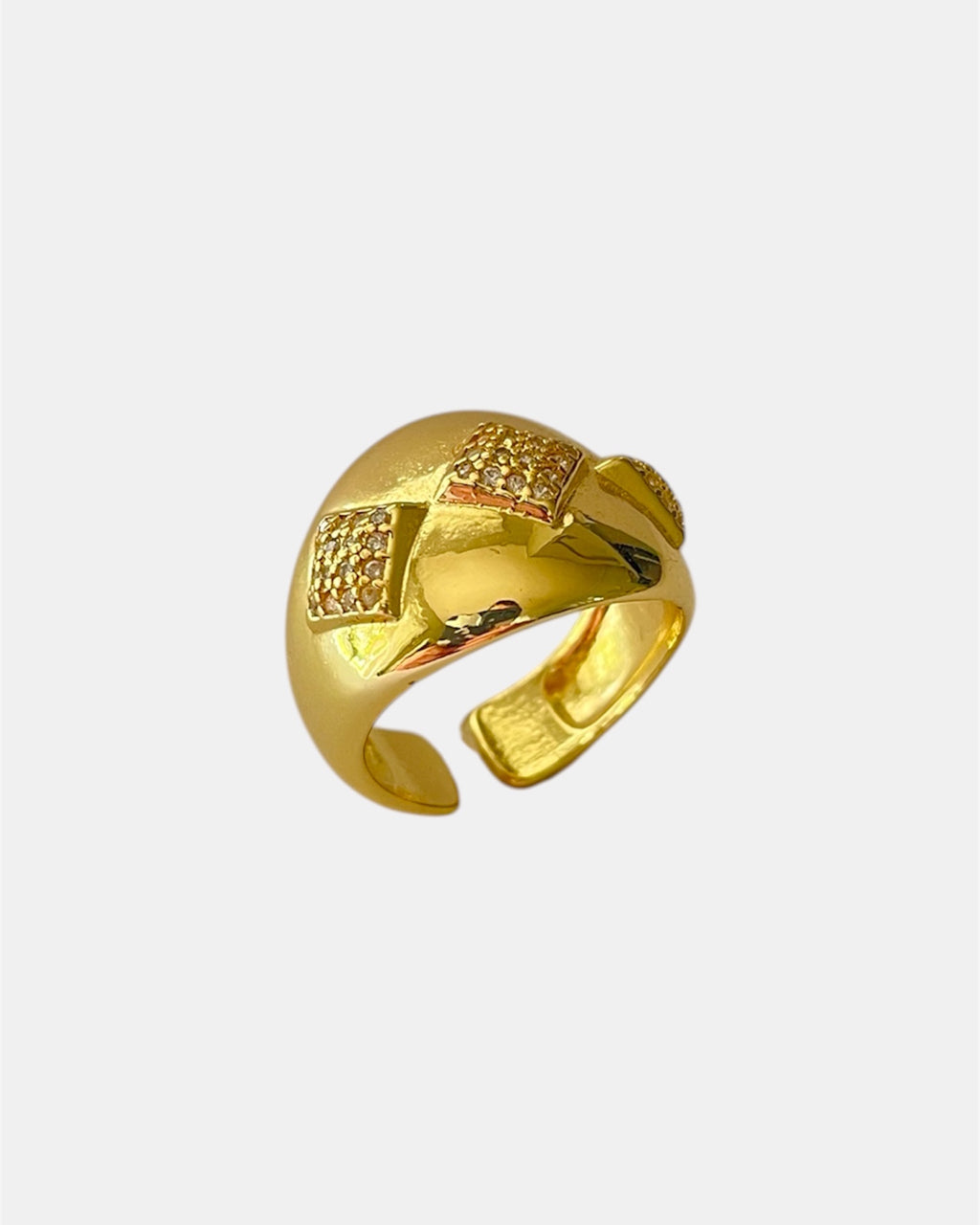 Gold adjustable ring, minimal and versatile everyday jewelry