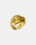 Gold adjustable ring, minimal and versatile everyday jewelry