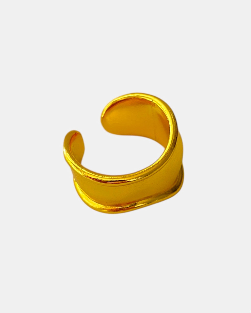 Gold adjustable ring, minimal and versatile everyday jewelry