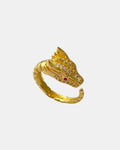 Gold adjustable split band ring elegant minimalist jewelry design