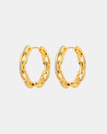 Gold chain earrings made of 925 sterling silver