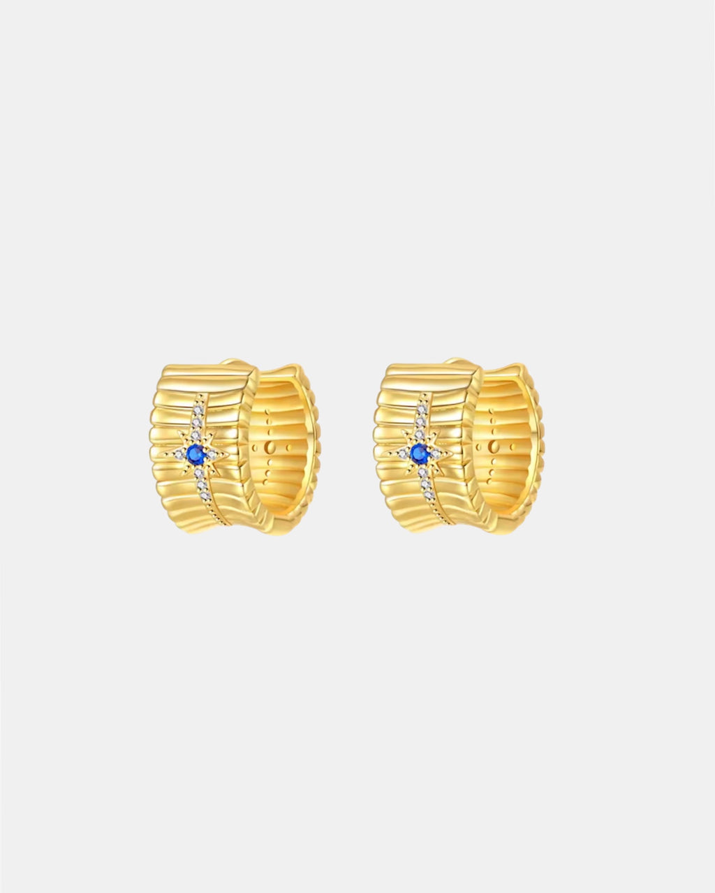 Gold chain earrings in sterling silver 925