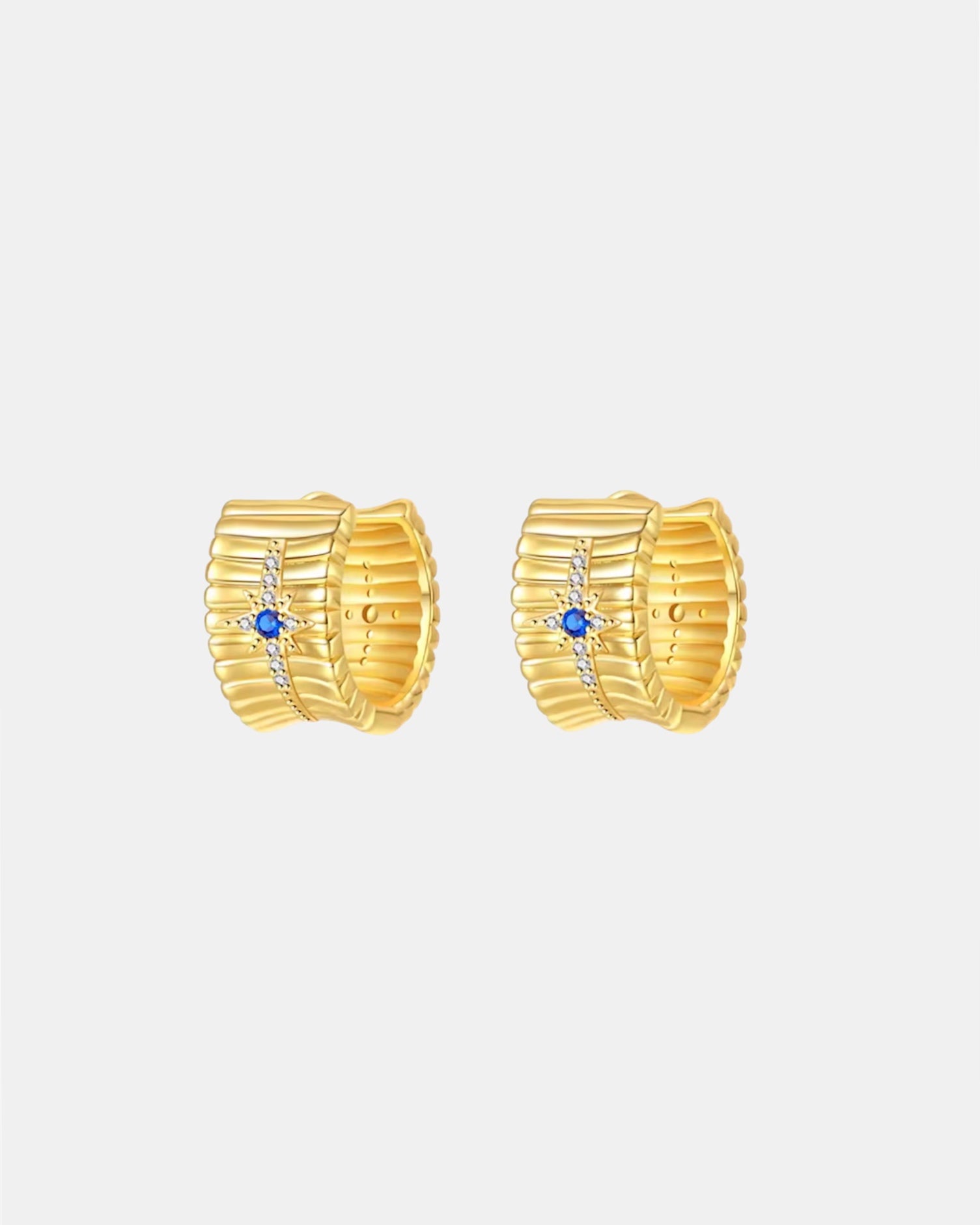 Gold chain earrings in sterling silver 925
