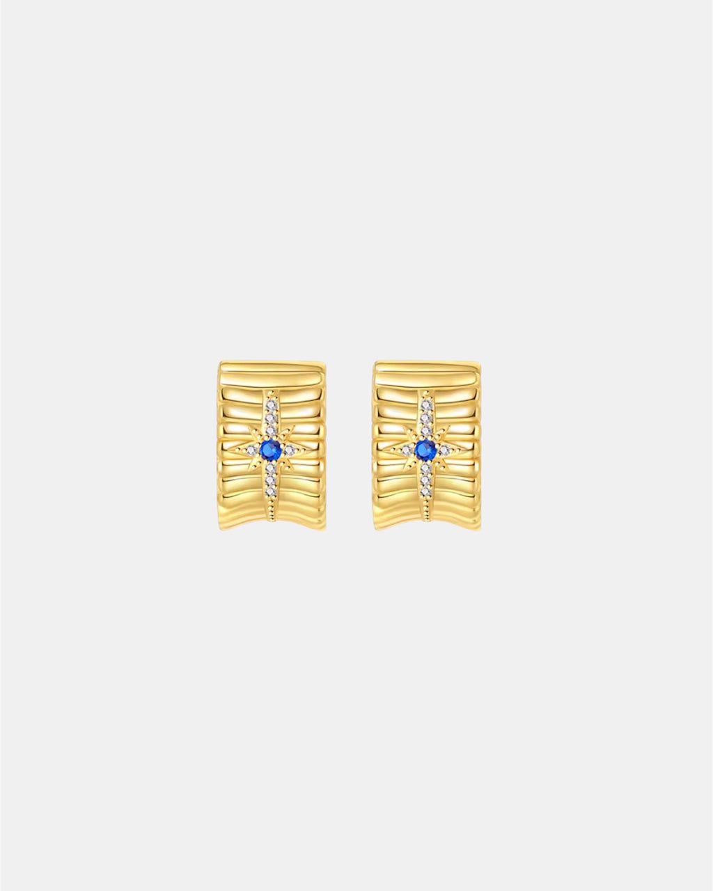 Gold chain earrings in sterling silver 925