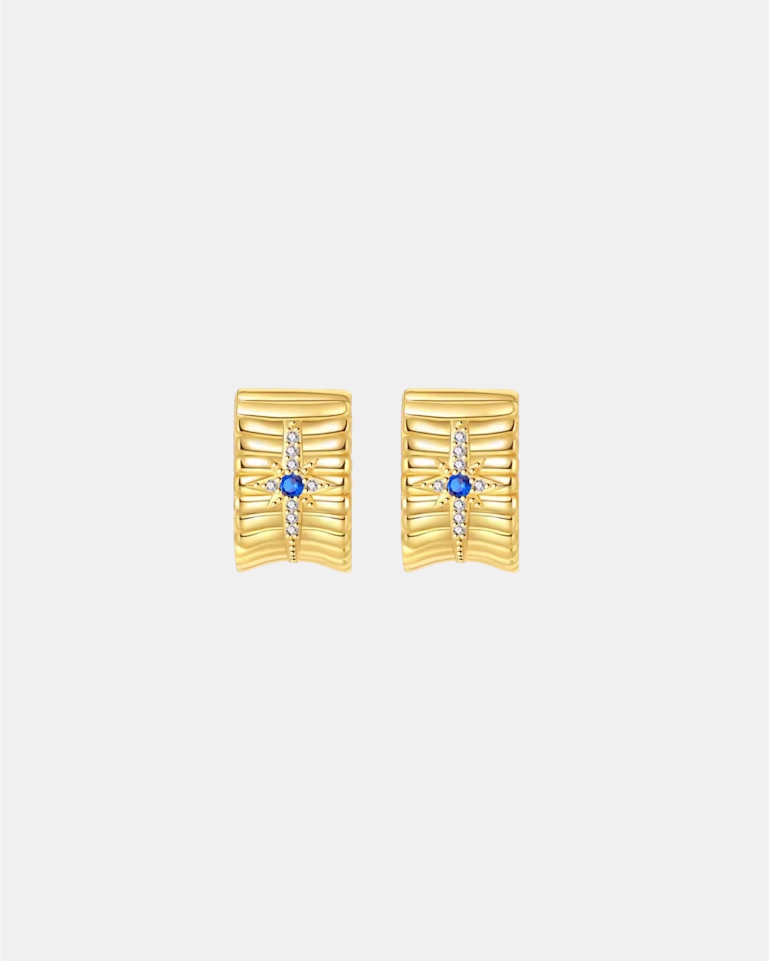 Gold chain earrings in sterling silver 925