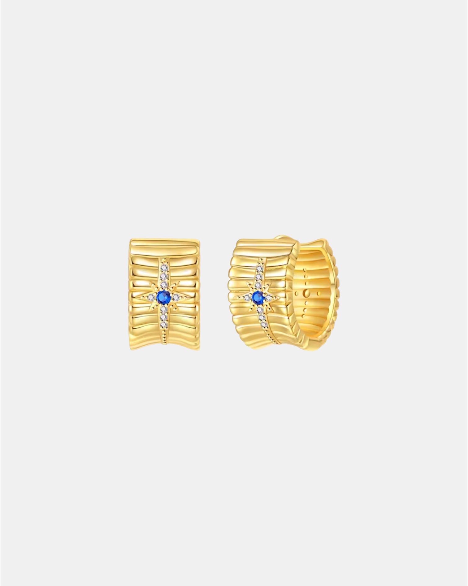 Gold chain earrings in sterling silver 925