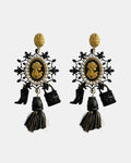 Gold dangle earrings elegant jewelry accessory