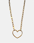 Gold necklace with a heart pendant
