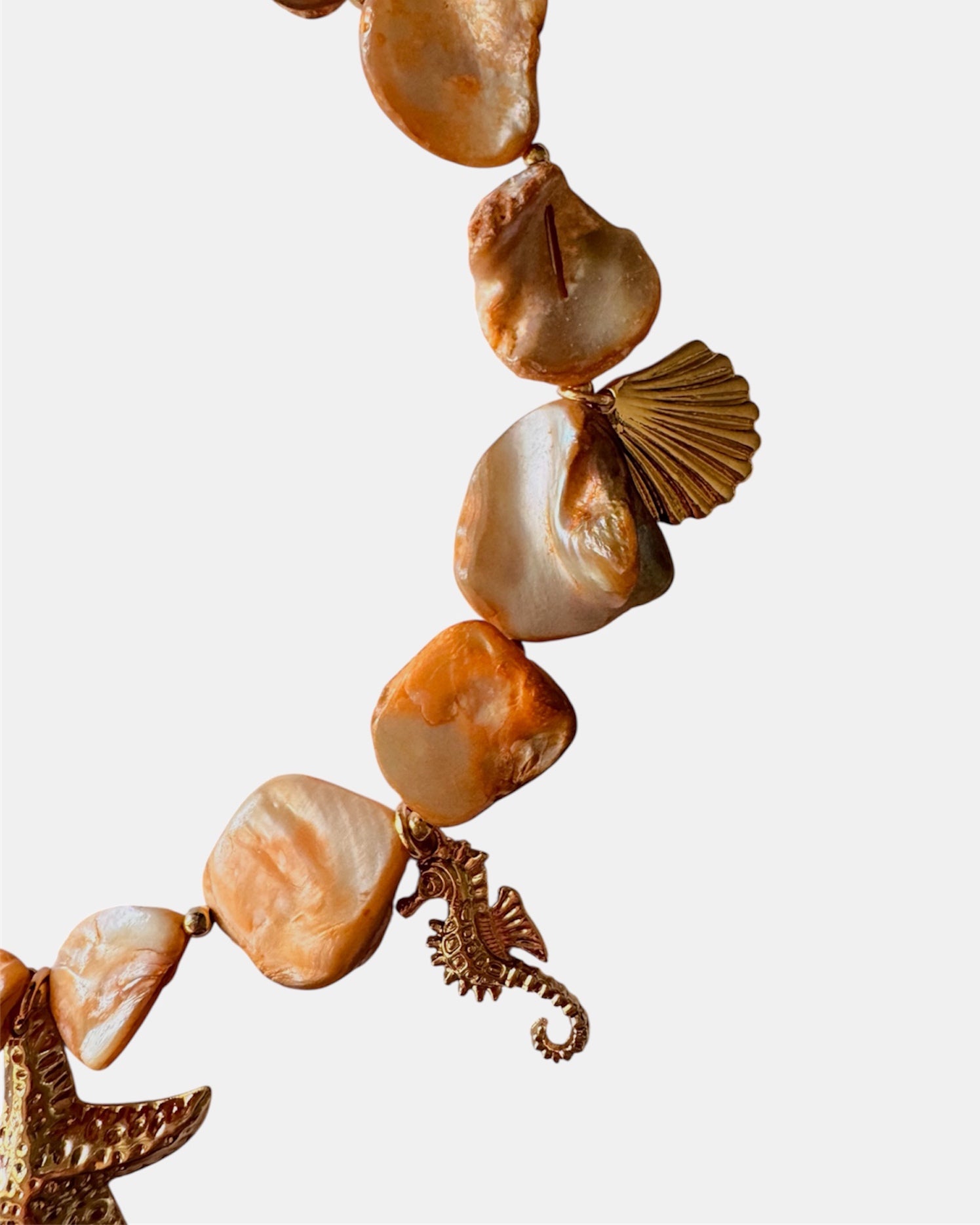 gold necklace with starfish charm, elegant jewelry piece for women and girls