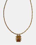 gold necklace with planet pendant, stylish jewelry piece for women and girls