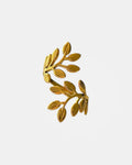 Gold ring with olive leaf design elegant nature-inspired jewelry design