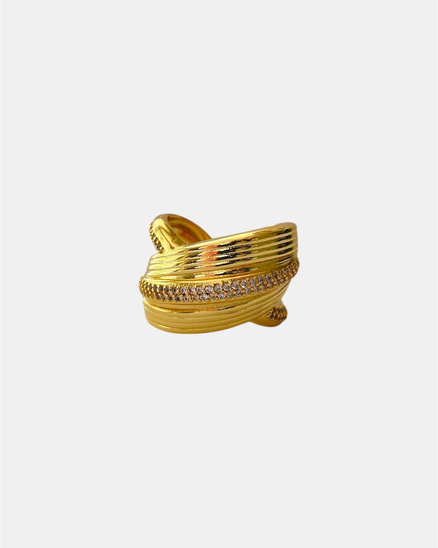 Gold open band ring elegant minimalist jewelry design