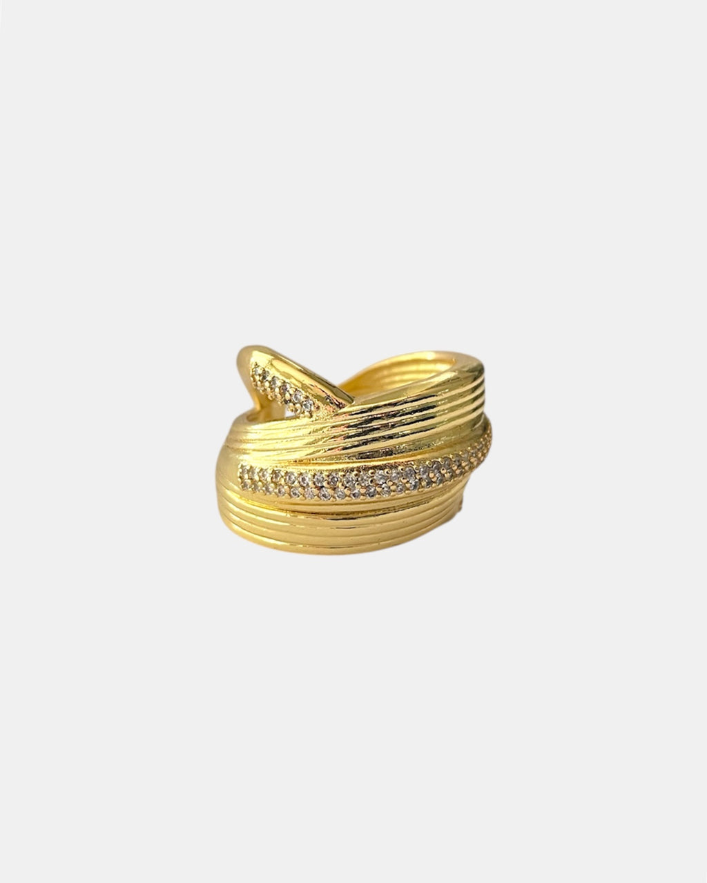 Gold open band ring elegant minimalist jewelry design