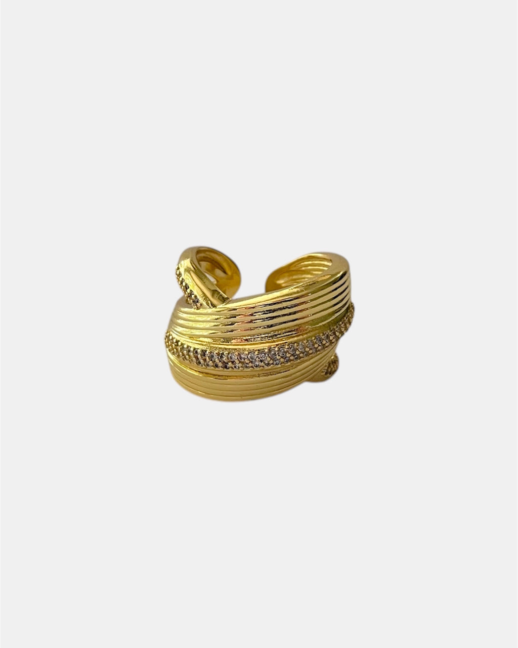 Gold open band ring elegant minimalist jewelry design
