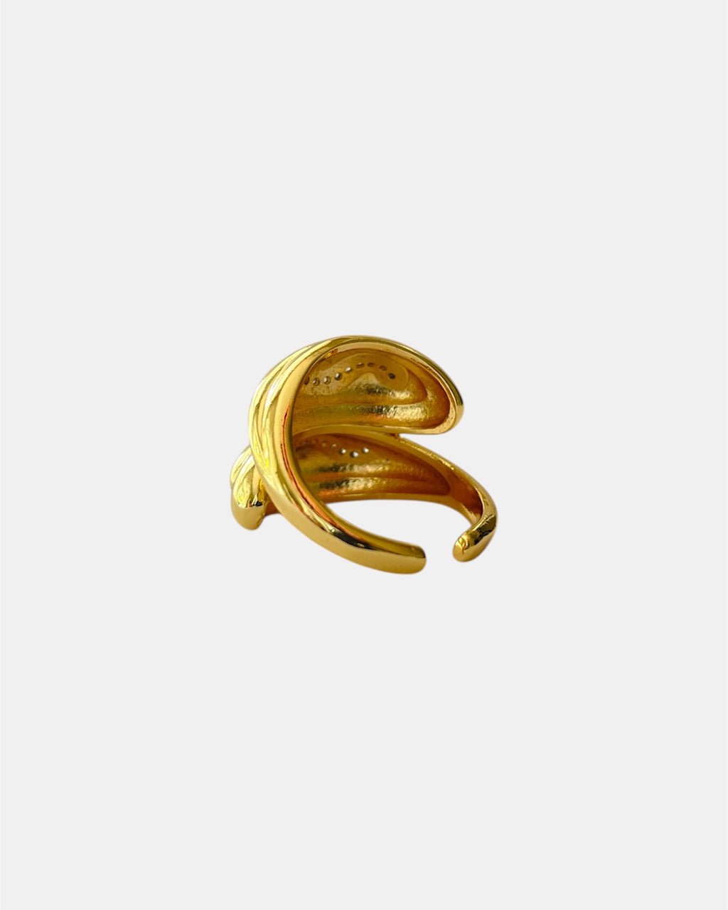 Gold open ring elegant minimalist jewelry design