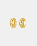 Gold plated 925 silver earrings with multicolor stones