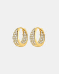 Gold plated 925 silver earrings with zircons