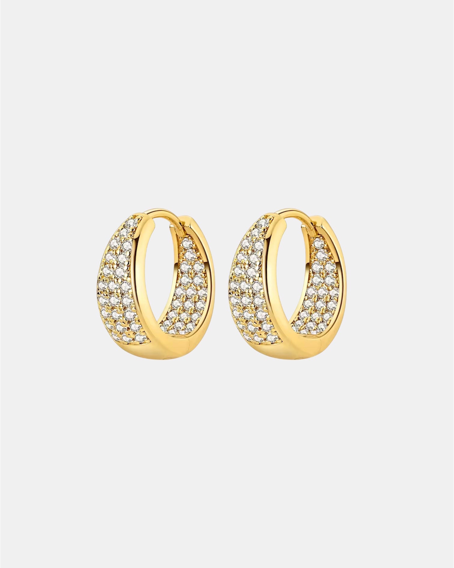 Gold plated 925 silver earrings with zircons