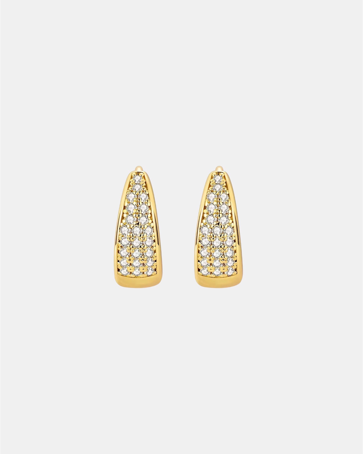 Gold plated 925 silver earrings with zircons