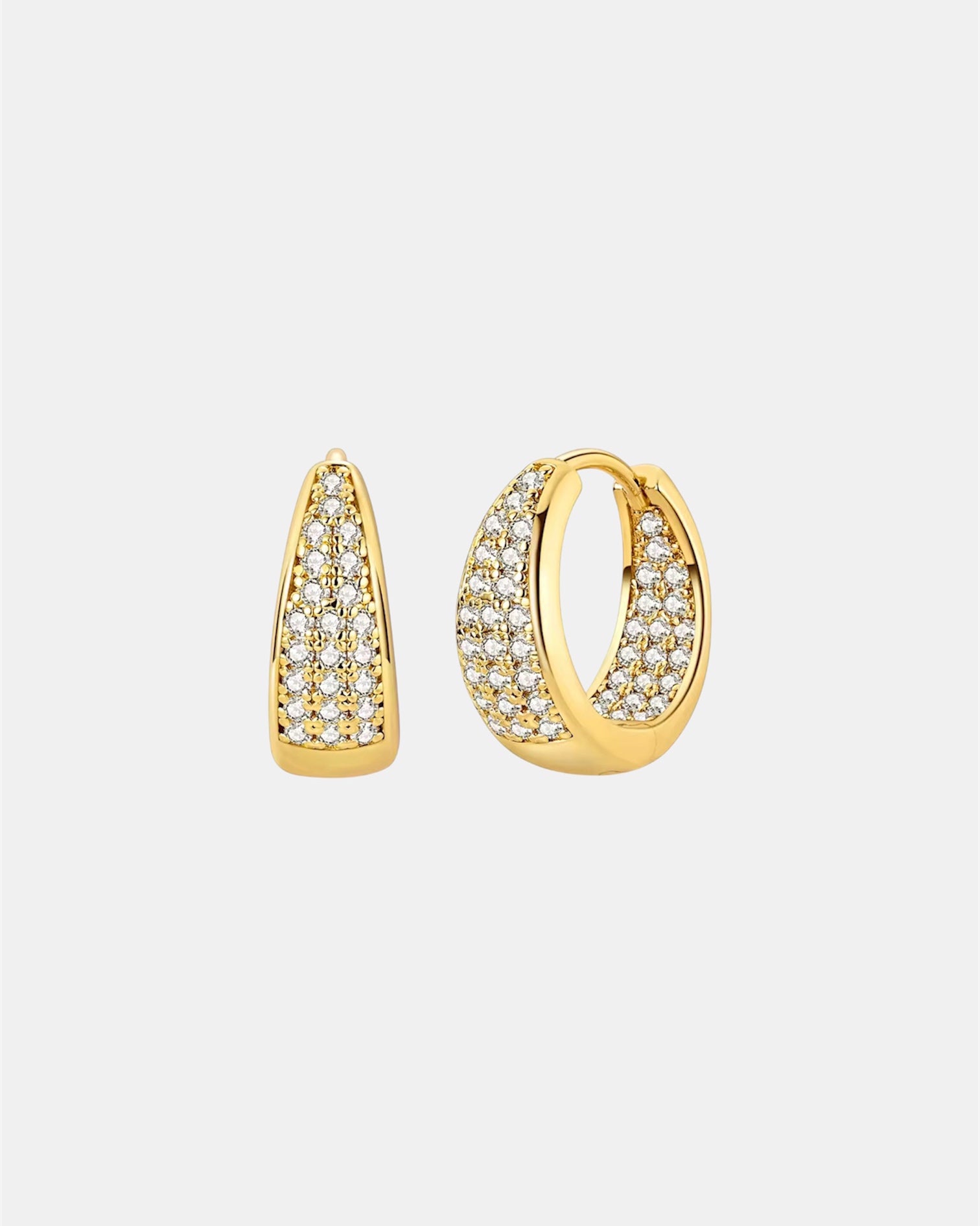 Gold plated 925 silver earrings with zircons