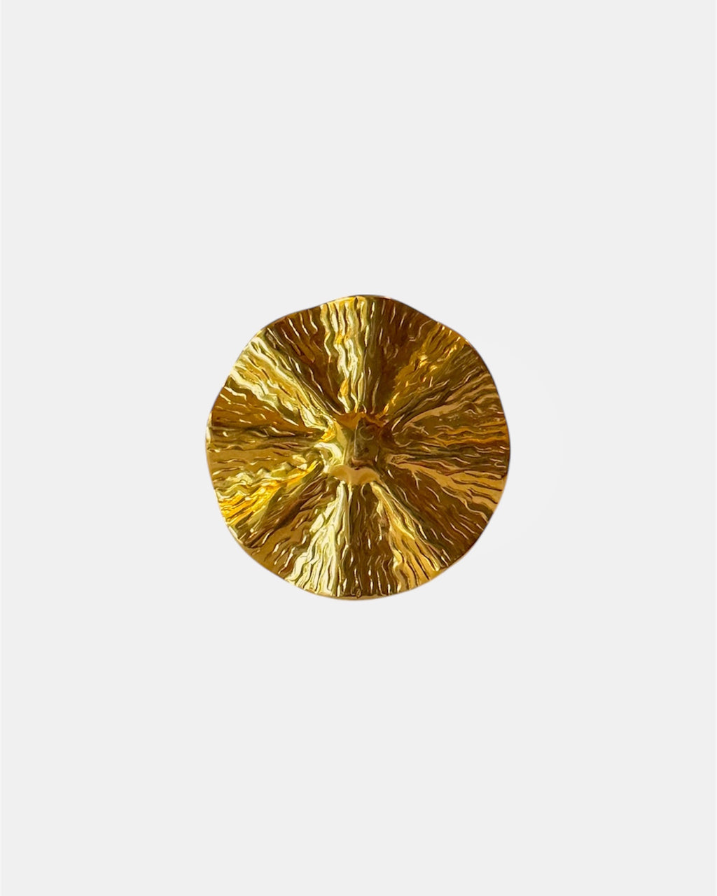 Gold ring with textured surface design