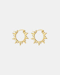 Gold sun earrings in sterling silver 925