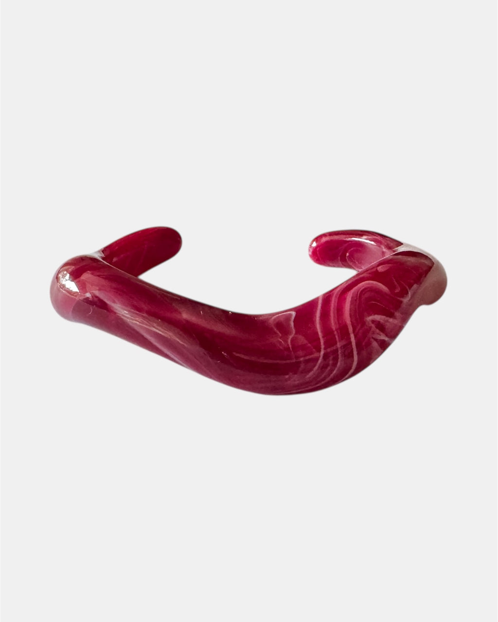 Γυναικείο χειροπέδα βραχιόλι από πλέξιγκλας σε κόκκινο χρώμα