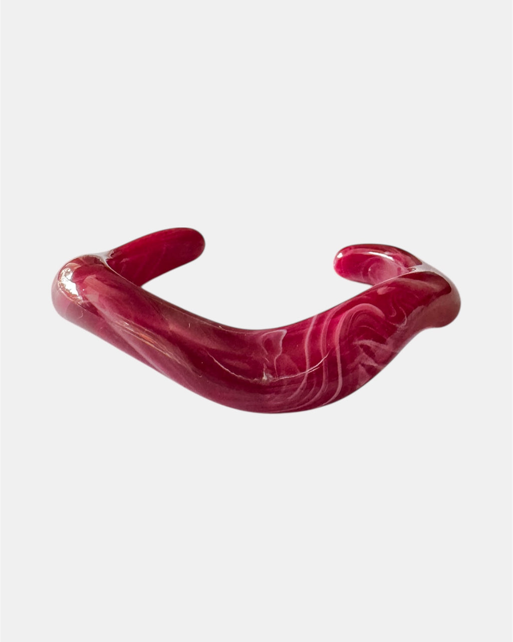 Γυναικείο χειροπέδα βραχιόλι από πλέξιγκλας σε κόκκινο χρώμα