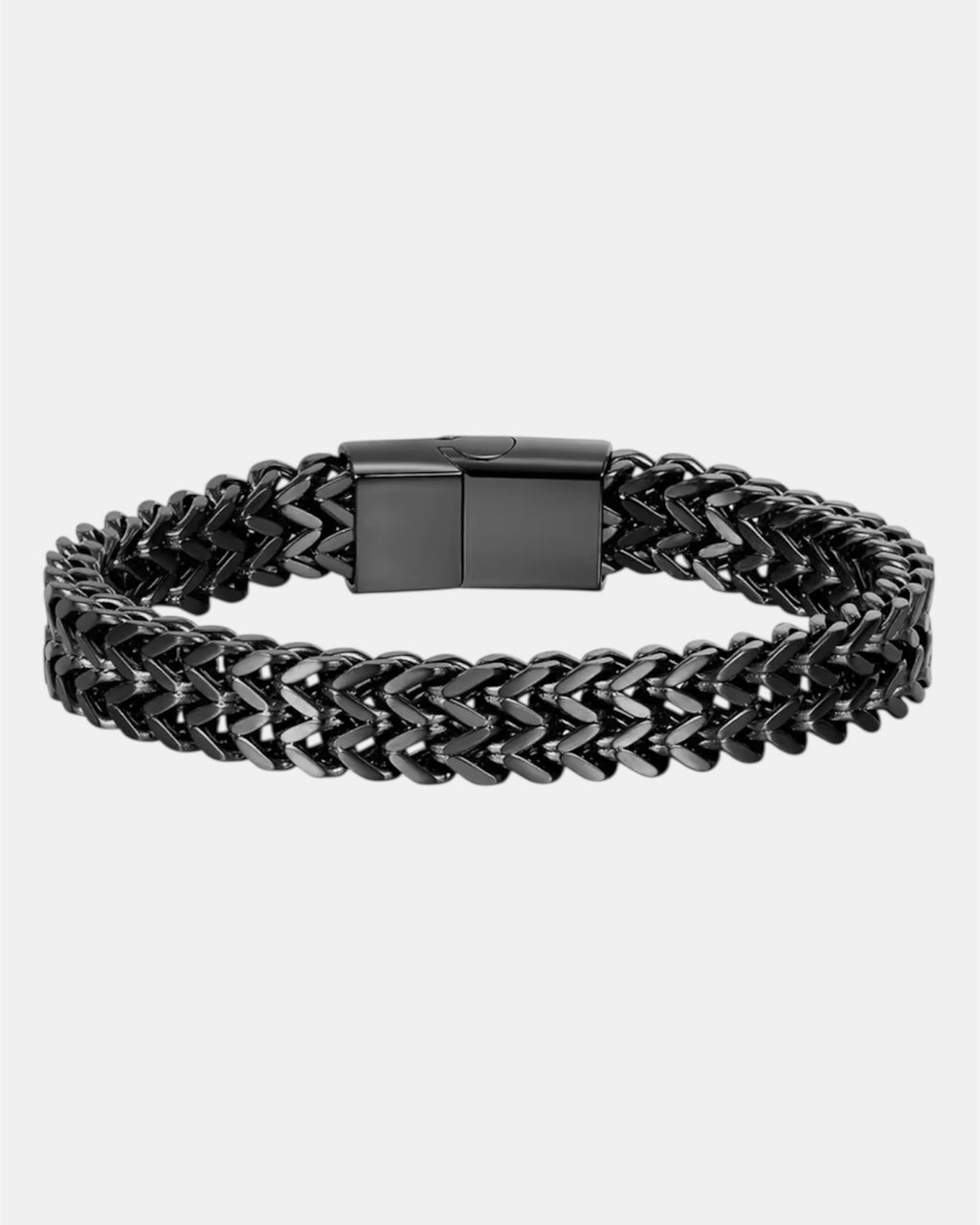 Μαύρο αντρικό βραχιόλι αλυσίδα, μοντέρνο ανδρικό κόσμημα.