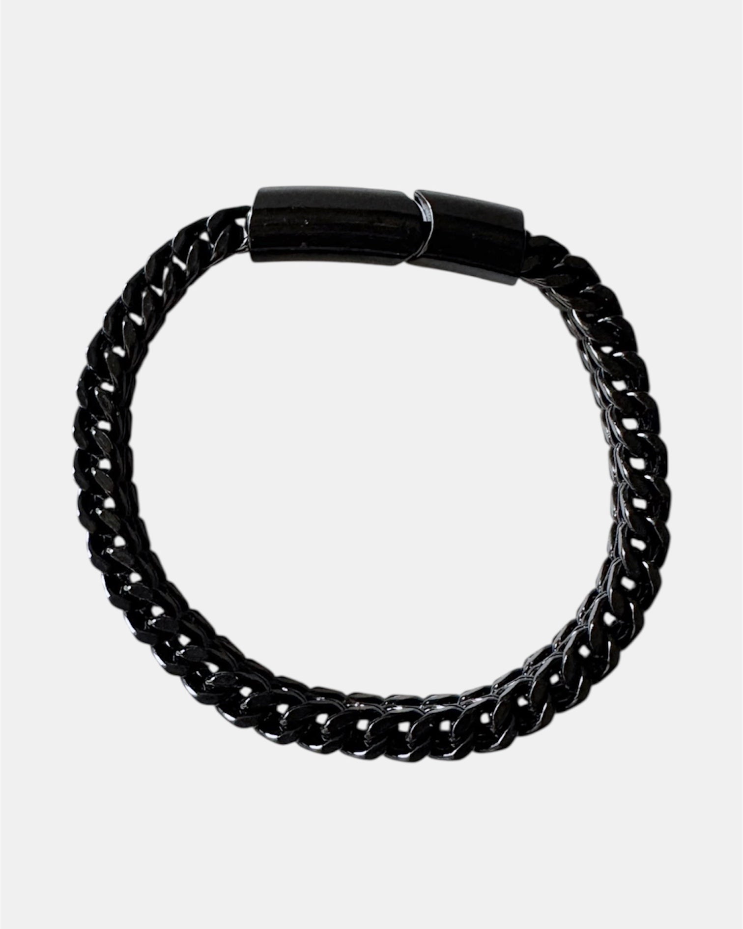 Μαύρο αντρικό βραχιόλι αλυσίδα, μοντέρνο ανδρικό κόσμημα.
