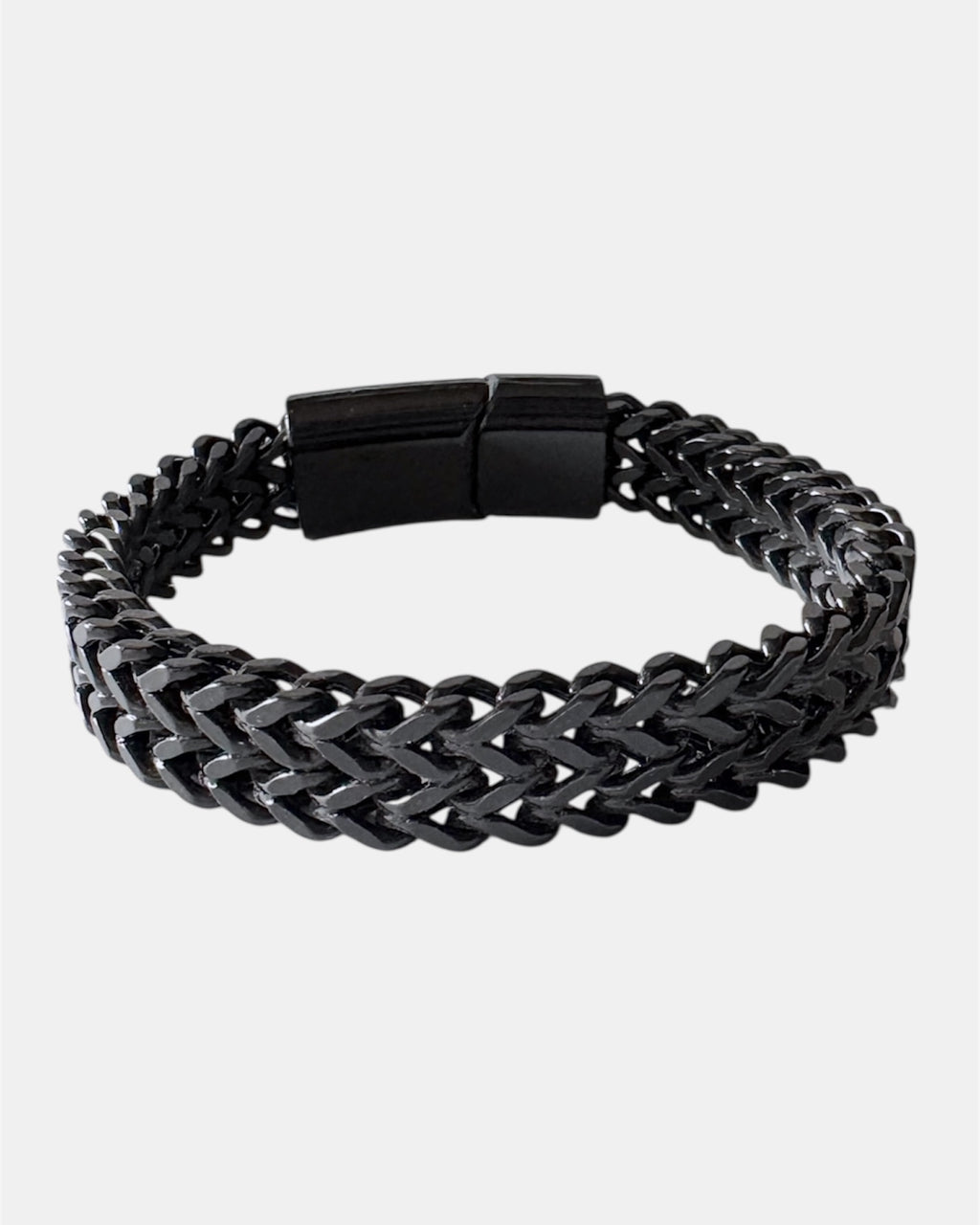 Μαύρο αντρικό βραχιόλι αλυσίδα, μοντέρνο ανδρικό κόσμημα.