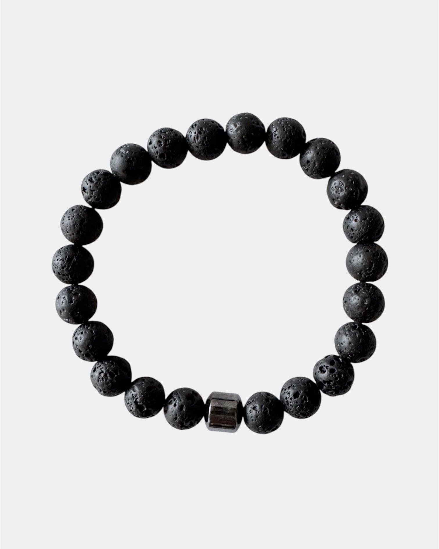 Μαύρο αντρικό βραχιόλι με αιματίτη, μοντέρνο ανδρικό κόσμημα.
