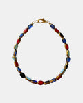 multicolor bracelet with glass beads, handmade jewelry piece for women and girls