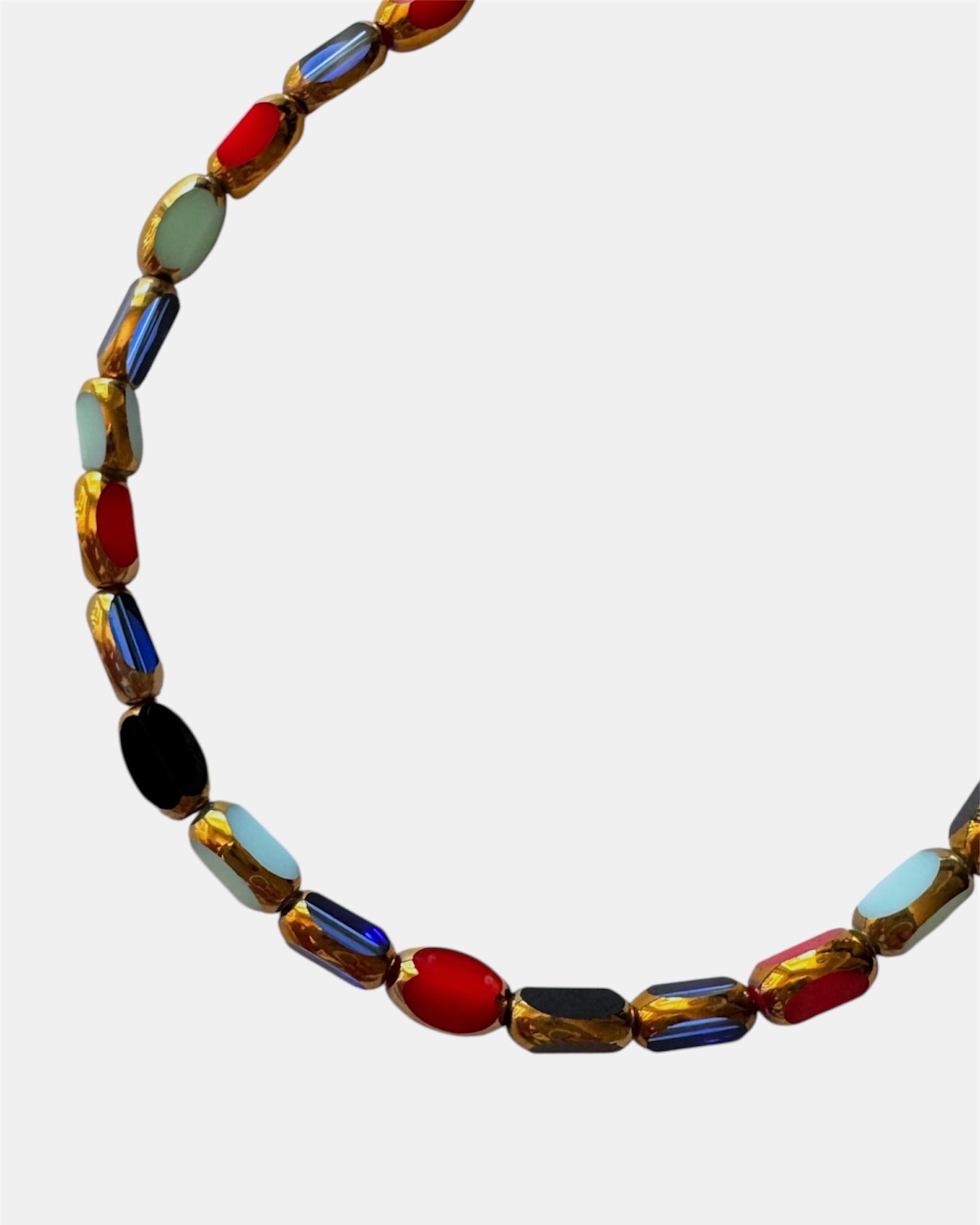 multicolor bracelet with glass beads, handmade jewelry piece for women and girls