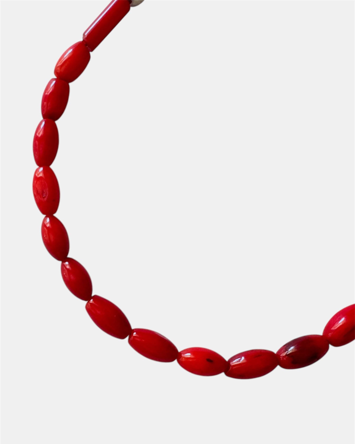 red bracelet with coral beads, handmade jewelry piece for women and girls