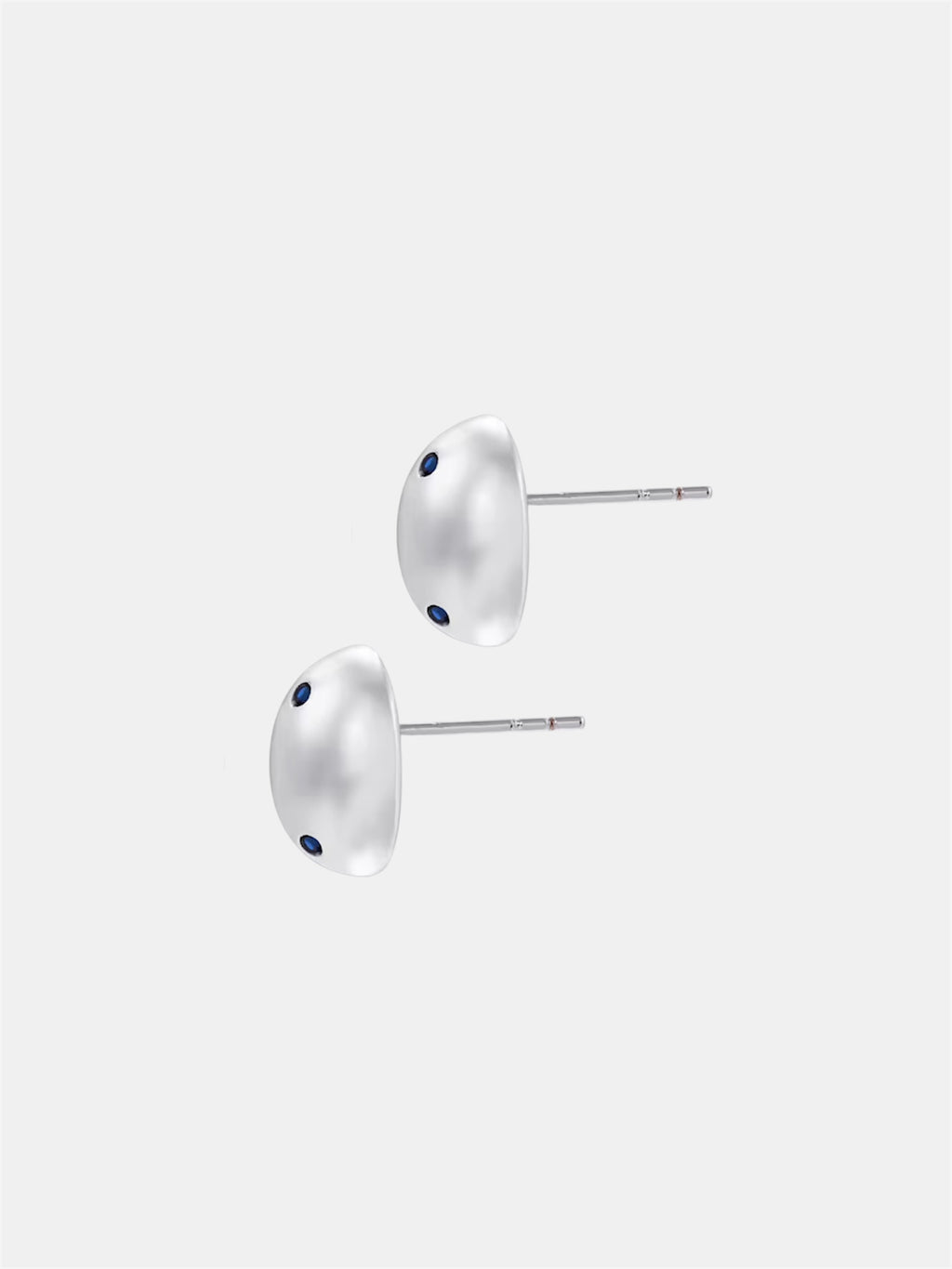 Silver earrings with egg design