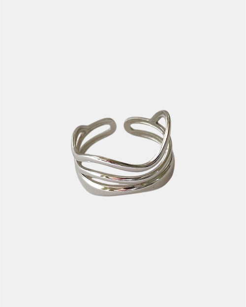 Silver open ring elegant minimalist jewelry design