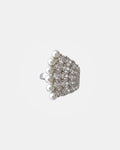 Silver ring with pearls elegant jewelry design