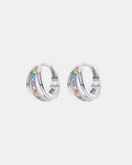 Silver rainbow earrings made of 925 silver with colorful elegant design