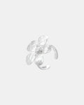 Silver flower ring elegant floral jewelry design